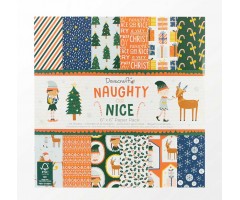 Disainpaberi plokk Christmas Naughty or Nice, 150g/m2, 20x20cm, 36 lehte
